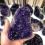 Geodo de quartzo ametista natural com base lapidada (1 peça) 2