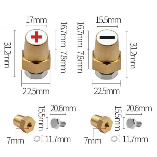 Battery Terminal Clamps for 12V and 24V Vehicles Quick 2