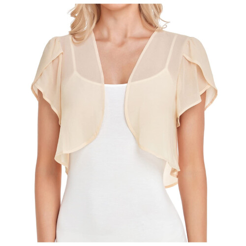 Damesjal i chiffon – lett, åpen front, størrelse S 1