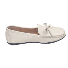Bróga Slip-On Cothroma Ócáideacha do Mhná le Mionsonraí Bogha Bán