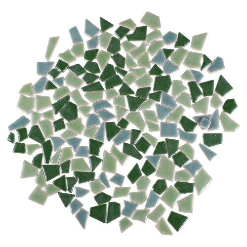 Mosaic Tiles Green Stone Irregular Shapes 200 g 2