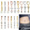 Clip-on-Bauchnabelpiercing aus Roségold mit Perle 3