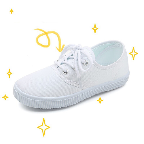 Kids Slip-On Sneakers White Size 5 2