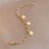 Gold Plated Beaded Queen Charm Bracelet Bangle 2