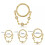 Gold Huggie Earrings 1.2mm x 6mm 7