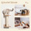 4PCS Cat Climbing Wall Set with Scratching Post, Hammock and Jumping Platform 8