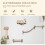 4PCS Cat Climbing Wall Set with Scratching Post, Hammock and Jumping Platform 6