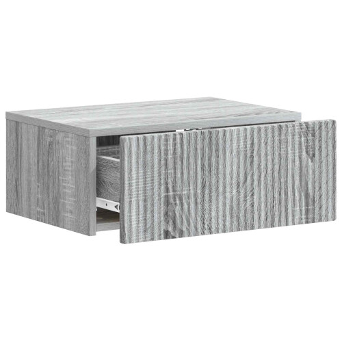 VidaXL vidaXL Wall-Mounted Bedside Cabinet 2 pcs Grey Sonoma Engineered Wood 1