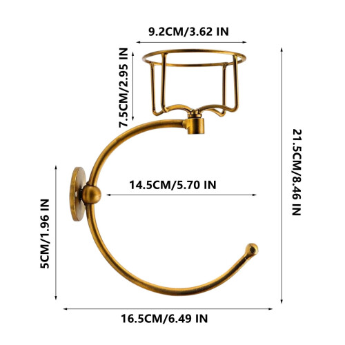 Handdukshållare med ljusstake Vintage Rustik 3-pack 2