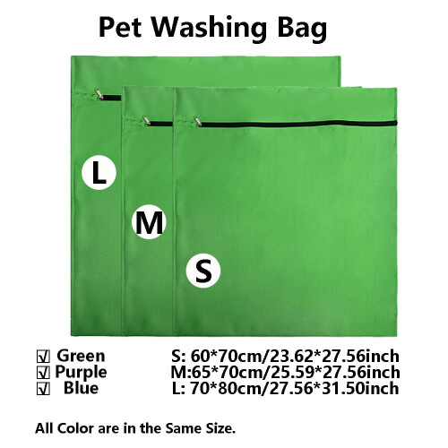 Sac à linge pour animaux de compagnie en polyester avec fermeture éclair, taille S, violet 2