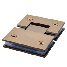304 Stainless Steel Door Hinge - 180 Degree Bilateral Clip for Shower Glass C