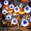 Φωτιστικό LED με κορδόνι για Halloween με μάτι φαντάσματος, εξωτερική διακόσμηση 6