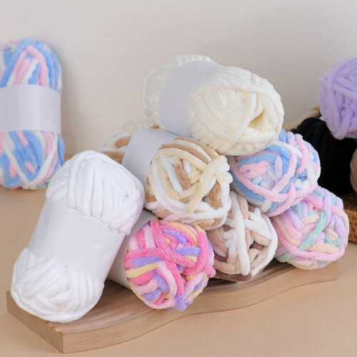 Dickes Häkelgarn Helllila 1 Knäuel Polyester 1