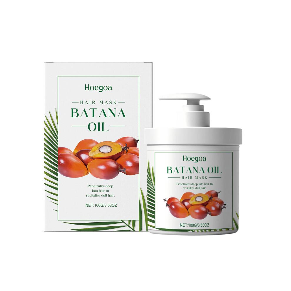 (100ml) HOEGOA Batana Care Hair Mask Nourishes, Moisturizes, Smoothes Dry and Frizzy Hair, Leaves Fragrance Refreshing Hair Mask