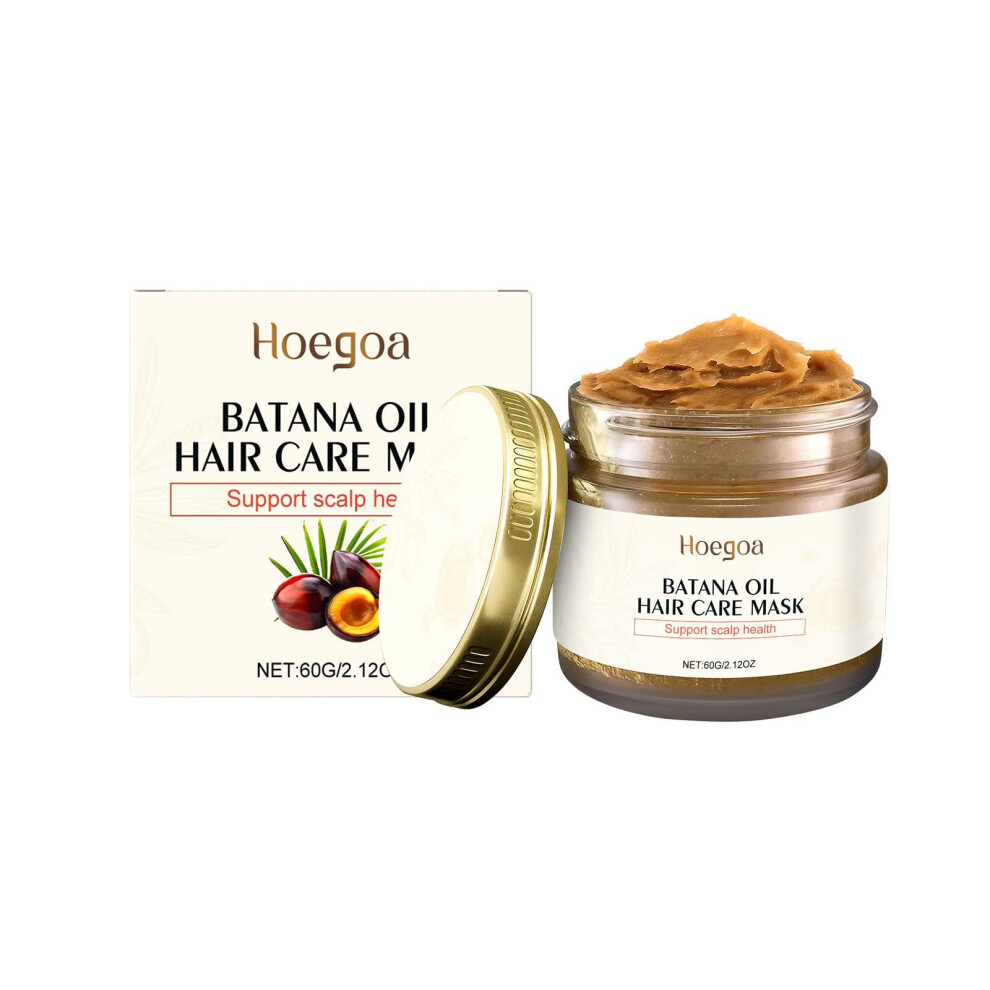 (60g) HOEGOA Batana Nourishing Hair Mask, smooth, dry and frizzy, refreshing, non-greasy, light and shiny hair mask