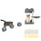 4PCS Cat Climbing Wall Set with Scratching Post and Hammock, Grey Cream 1