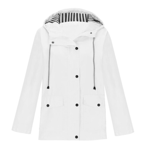 Women's Waterproof Rain Jacket Hooded Lightweight Breathable 2
