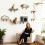 Wall Mounted Cat Tree Set with Sisal Scratching Surface, 4 Pieces, Beige 4