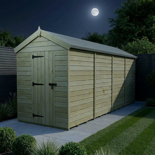 5 x 18 Apex Shed Tanalised (Single Door, No Windows) 2