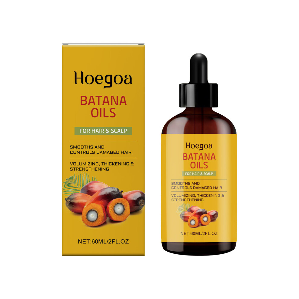 (60ml) HOEGOA Batana Hair Care Oil Moisturizes, Smoothes, Fluffy Hair and Scalp Nourishing Care Oil