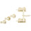 4PCS Cat Climbing Wall Set with Scratching Post and Hammock, Beige Cream 2