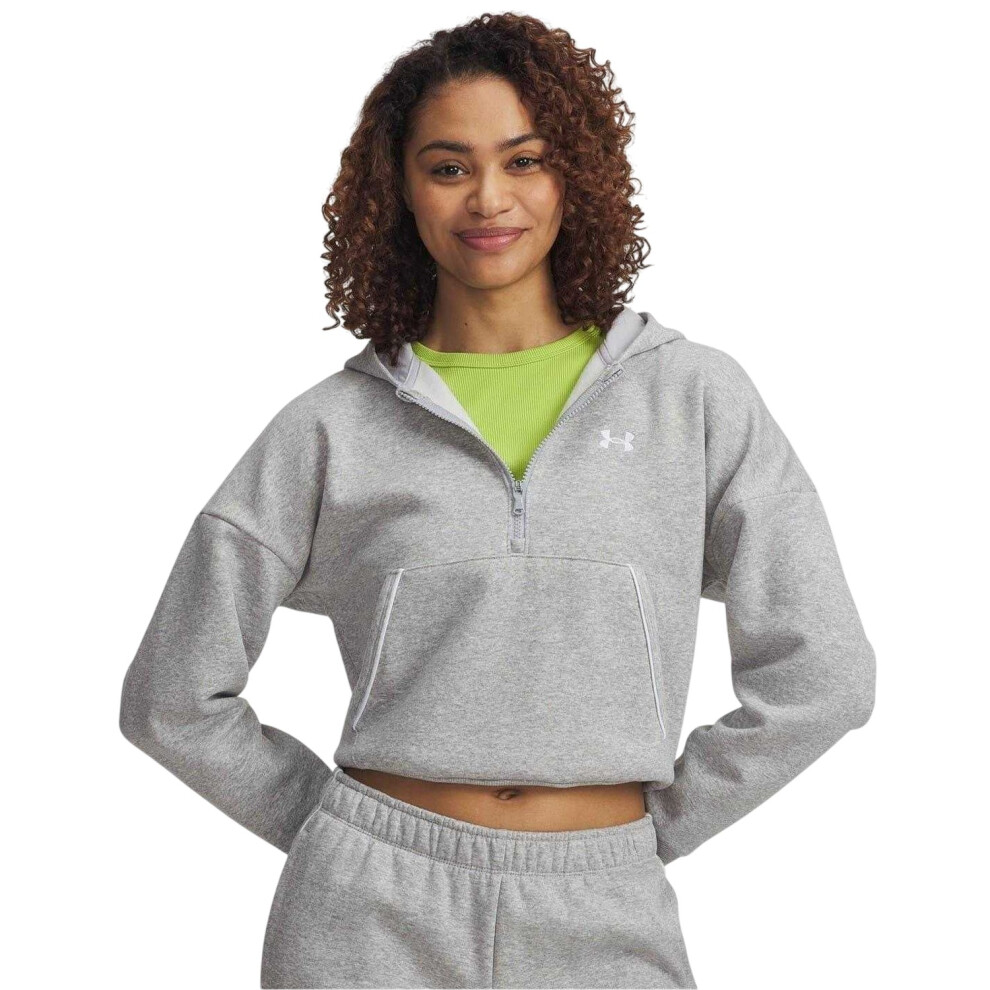Under Armour (8 Uk, Grey Heather) Womens/Ladies Rival Hooded Relaxed Fit Sweatshirt