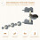 4PCS Cat Climbing Wall Set with Scratching Post and Hammock, Grey Cream 6