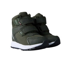 (5 UK Child, Green/Black) Viking Childrens/Kids Equip Leather Hiking Boots