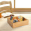 Bamboe opbergdoos met lade, uitschuifbare bureau-organizer 3