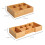 Bamboe opbergdoos met lade, uitschuifbare bureau-organizer 5