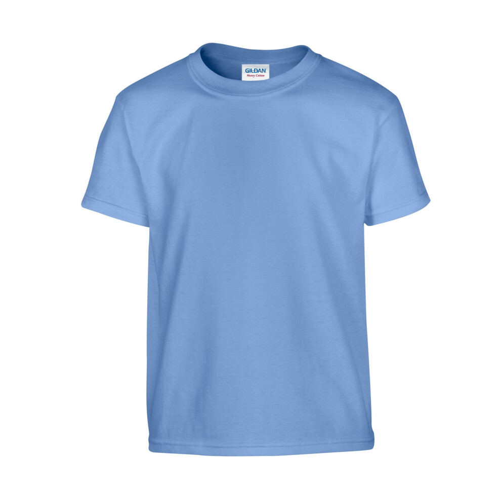 Gildan (3-4 Years, Carolina Blue) Childrens/Kids Plain Cotton Heavy T-Shirt