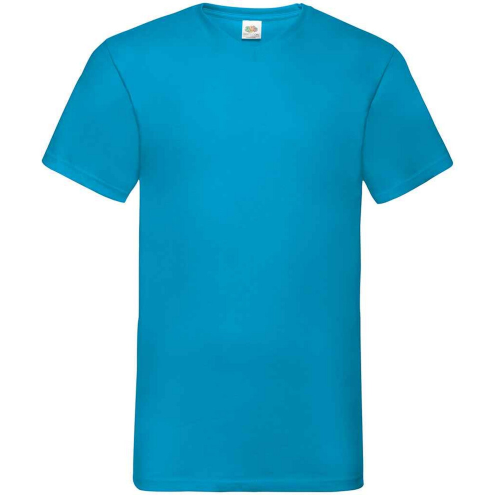 Fruit Of The Loom (Xxl, Azure) Mens Value V Neck T-Shirt