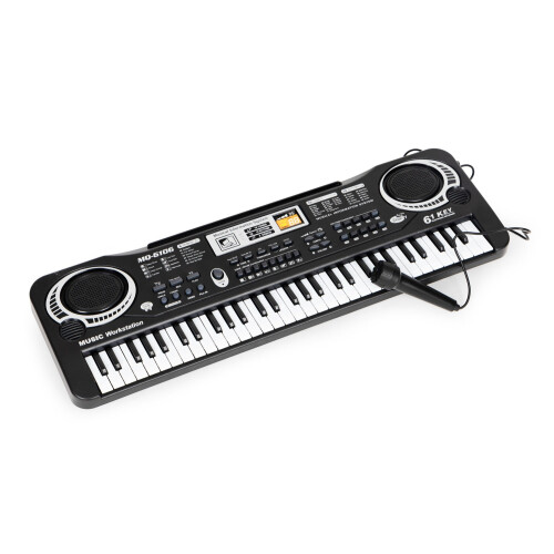 Elektrisk piano keyboard med mikrofon for barn