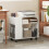 Printerstandaard met opbergplanken, bureau-organizer, wit 3