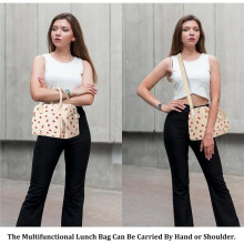 1PC Insulated Lunch Bag for Women Men Large Reusable Lunch Box Adult Leakproof Portable Cooler Tote Bags for Work Picnic