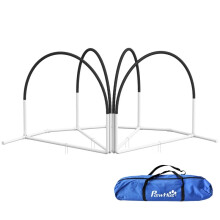 4PCS Dog Agility Training Set, Pet Obstacle Course Equipment, White Black