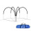 4PCS Dog Agility Training Set, Pet Obstacle Course Equipment, White Black 1
