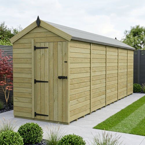 5 x 19 Apex Shed Tanalised (Single Door, No Windows)