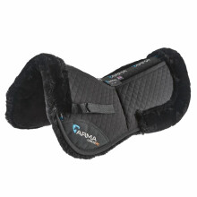 (17in - 18in, Black) ARMA Corrective Lined Horse Half Pad