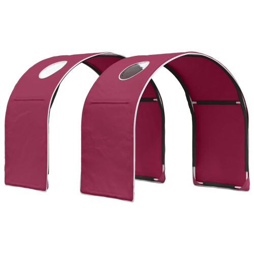 VidaXL vidaXL Bed Tunnel 2 pcs Red 211 x 52.5 x 2 cm Polyester 1