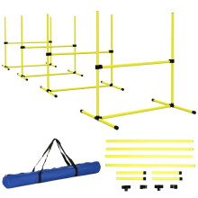 Dog Agility Set with Hurdles, Slalom Poles and Ground Poles, Carry Bag