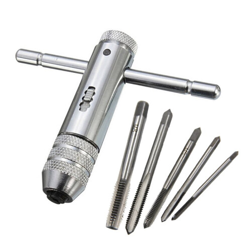 Ratchet T Handle Tap Wrench M3-M8 Adjustable  for Machine Screw Threading