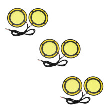 6 Pezzi Auto Giallo Bianco Pannocchia LED Luce Diurna Drl Lampada Diurna Fendinebbia Diurna