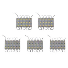 5 x 10 Sztuk 5050 SmD 3 Moduł LED Pasek LED CiąG światła Wodoodporny 12V Ciepły Biały