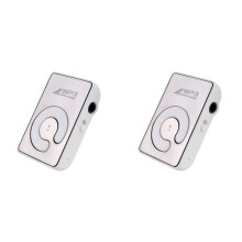 2X Mirror Clip USB Digital Mp3 Music Player Support 8GB TF Card White