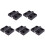 5pcs 63mm x 50mm Cabinet Plastic Hinge Door Hinges Hinge Black 1