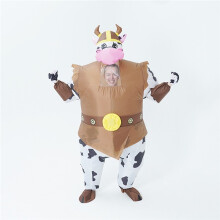 (150-190 cm) Disfraz inflable de vaca para fiestas, para adultos