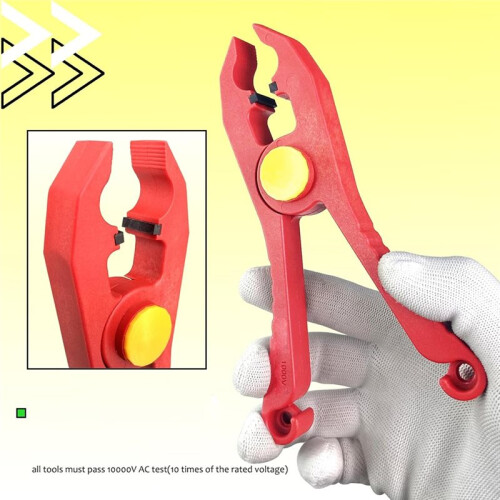 Braçadeira de Fio de Plástico Isolado de 5,9 Polegadas, 1000 V, Clipe de Mola de Segurança Antimagnético com Abertura de 33 mm para Trabalhos 2