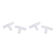 4pcs 12mm Plastic Equal Tee Connector Barbed Pipe Fitting Air/Water Hose Joiner