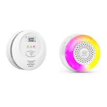 Detector de CO WiFi Tuya Home con Alarma Audible y Visual, Sensor de Monóxido de Carbono de Alta Sensibilidad, Enchufe Británico.